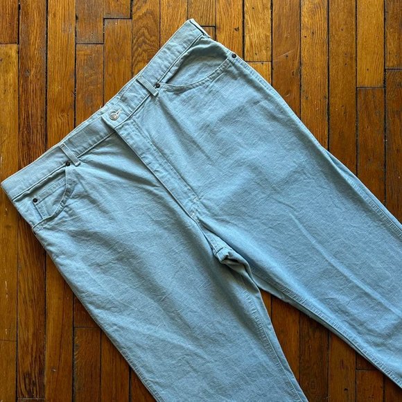 Vintage 80s LEE Union Made in‎ USA Men's Light Blue Denim Straight Leg Jeans - Picture 2 of 8